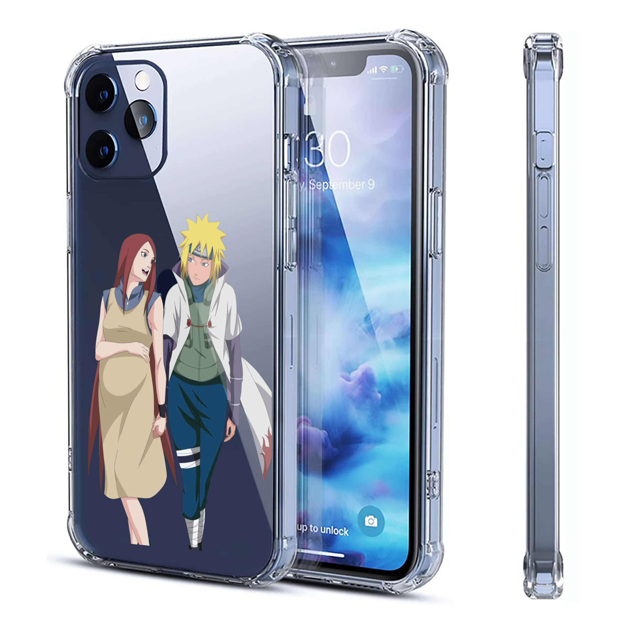 （画像用） NARUTO -ナルト- 波風 ミナト Namikaze Minato 【iPhone 12シリーズ対応】透明スマホケース（クリアソフトケース）